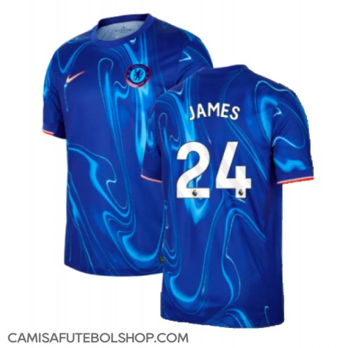 Camisa de time de futebol Chelsea Reece James #24 Replicas 1º Equipamento 2024-25 Manga Curta